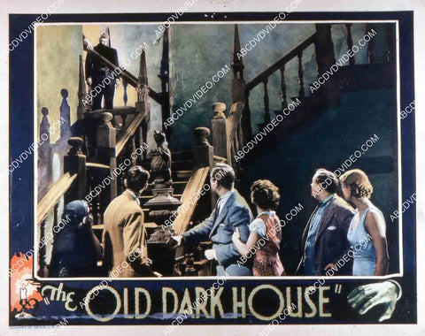 Charles Laughton Gloria Stuart and cast film The Old Dark House 35m-16270