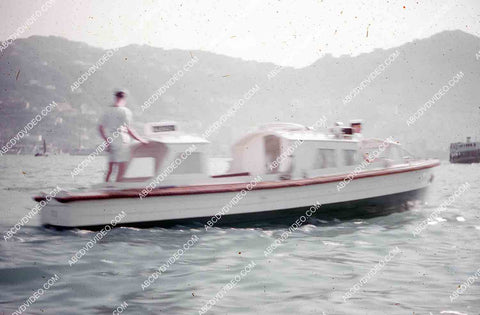 circa 1956 historic Hong Kong bay w boats sailing across 35m-16384