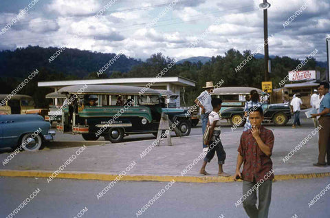 circa 1956 historic Philippines Subic Bay Sangley Point Naval Base cool tour bus 35m-16433