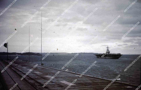 circa 1956 U.S. Naval support vessels viewed from deck aircraft carrier USS Shangri-La 35m-16584