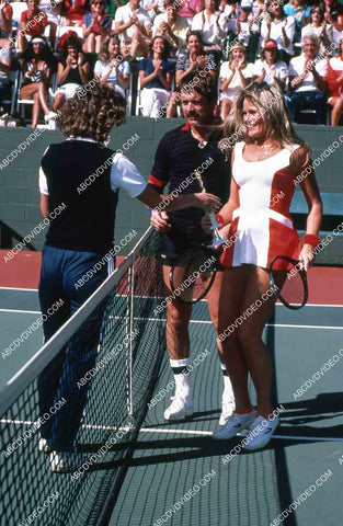 athletic Valerie Perrine in her short tennis skirt getting a trophy 35m-16611