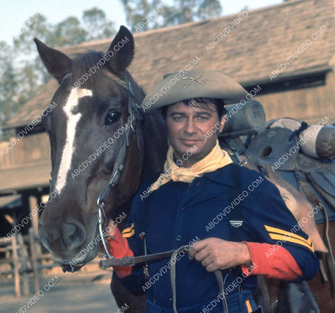 Larry Storch w his horse TV F Troop 35m-16979