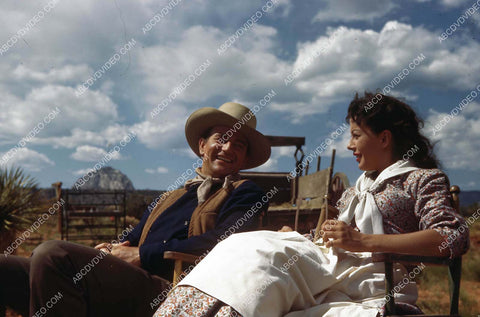 candid John Wayne Gail Russell on location film Angel and the Badman 35m-17156