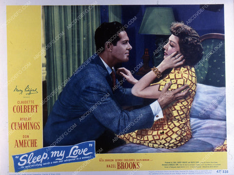 Claudette Colbert Don Ameche film Sleep My Love 35m-2223