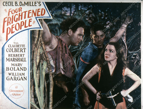 Claudette Colbert film Four Frightened People 35m-2244