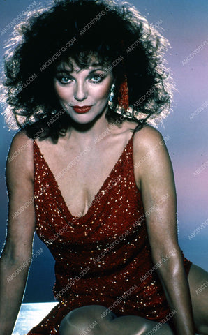 sexy Joan Collins in red dress 35m-2258