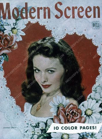 Jeanne Crain Modern Screen magazine cover 35m-2306