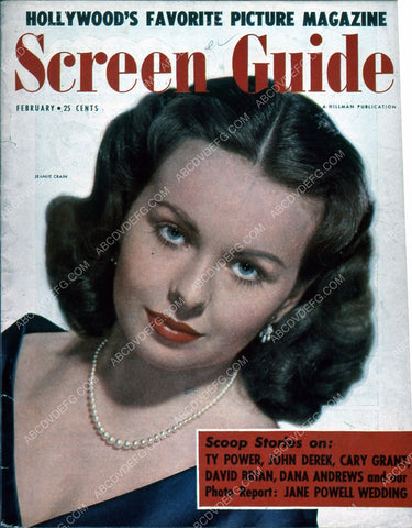 Jeanne Crain Screen Guide magazine cover 35m-2312