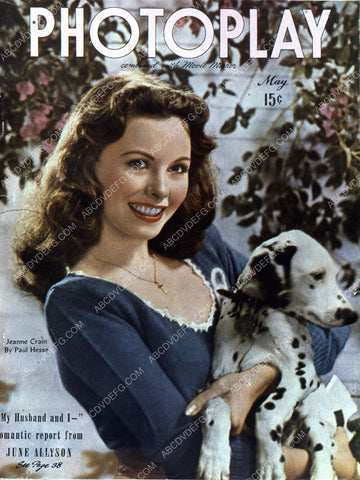 Jeanne Crain Photoplay magazine cover 35m-2320