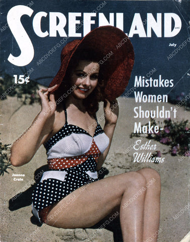 Jeanne Crain Screenland magazine cover 35m-2321