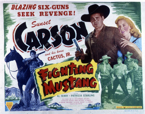 cowboy Sunset Carson Patricia Starling film Fighting Mustang 35m-2447