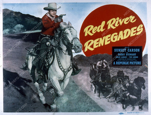 cowboy Sunset Carson film Red River Renegades 35m-2448