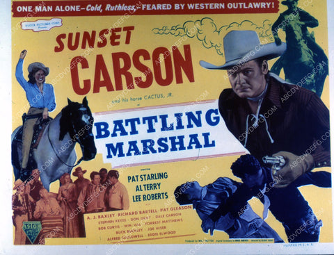 cowboy Sunset Carson Patricia Starling film Battling Marshal 35m-2465