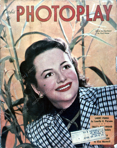 Olivia de Havilland Photoplay magazine cover 35m-2486