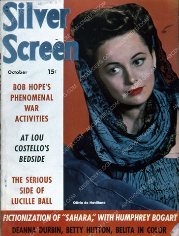 Olivia de Havilland Silver Screen magazine cover 35m-2489