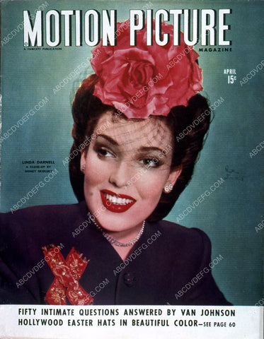 Linda Darnell Motion Picture magazine cover 35m-2698