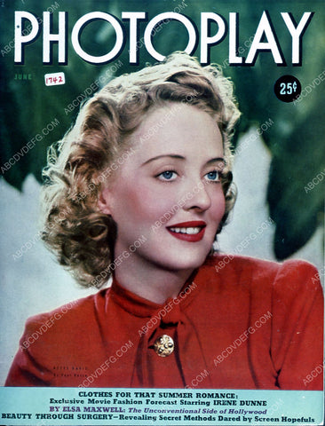 Bette Davis Photoplay magazine cover 35m-2749