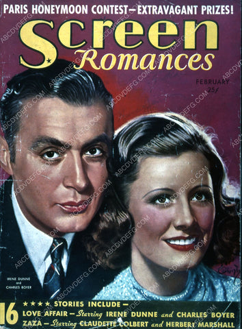 Charles Boyer Irene Dunne Screen Romances magazine cover 35m-3014