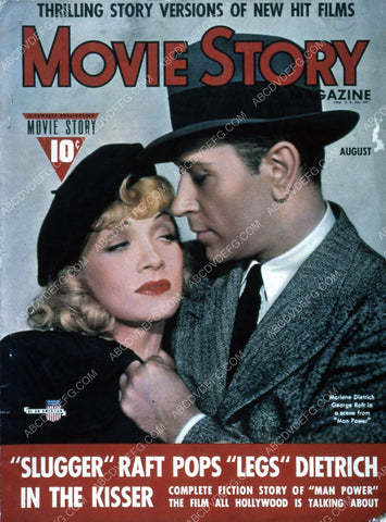 Marlene Dietrich George Raft Movie Story magazine cover 35m-3071