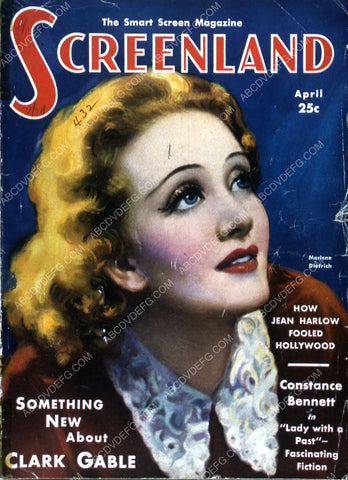 Marlene Dietrich Screenland magazine cover 35m-3073