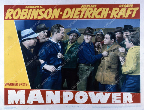 Edward G Robinson Marlene Dietrich George Raft film Man Power 35m-3078