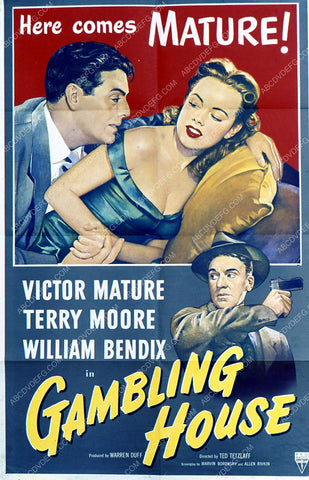 Victor Mature Terry Moore film Gambling House 35m-3620