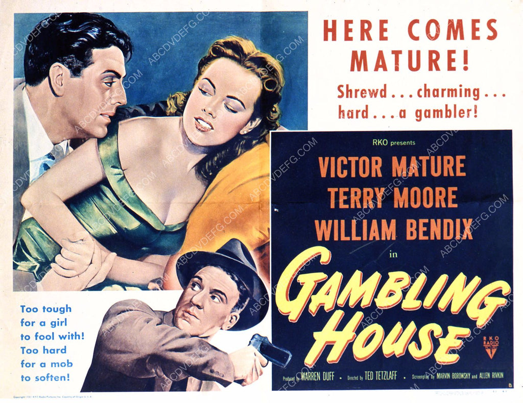 Victor Mature Terry Moore film Gambling House 35m-3623