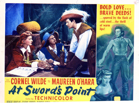 Cornel Wilde Maureen O'Hara film At Swords Point 35m-3624