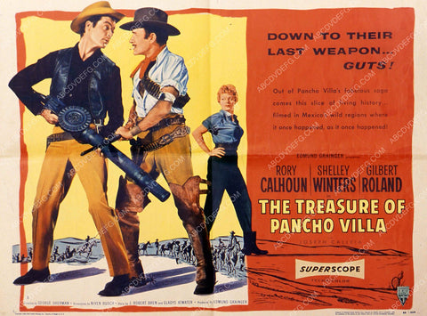 Rory Calhoun Gilbert Roland film The Treasure of Pancho Villa 35m-3647