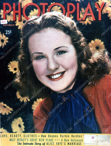 Deanna Durbin Photoplay magazine cover 35m-3821