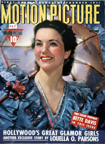 Deanna Durbin Motion Picture magazine cover 35m-3823