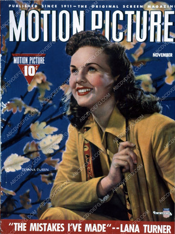 Deanna Durbin Motion Picture magazine cover 35m-3840