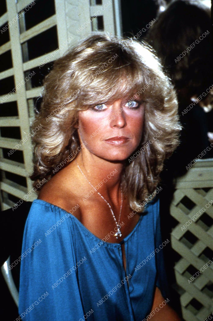 farrah fawcett blue dress Farrah Fawcett With Blue Shirt 8x10 Picture Celebrity Print