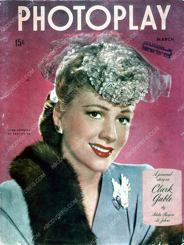 Joan Fontaine Photoplay magazine cover 35m-4060