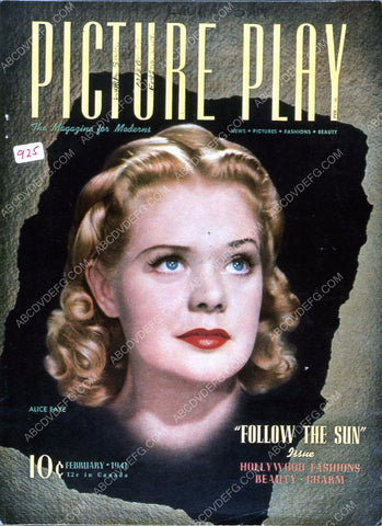 Alice Faye Picture Play magazine cover 35m-4073