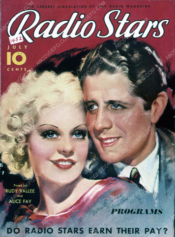 Alice Faye Rudy Vallee Radio Stars magazine cover 35m-4075