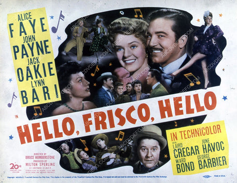 Alice Faye Lynn Bari John Payne film Hello, Frisco, Hello 35m-4111