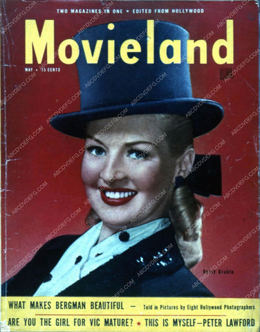 Betty Grable Movieland magazine cover 35m-4560