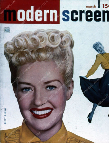 Betty Grable Modern Screen magazine cover 35m-4570