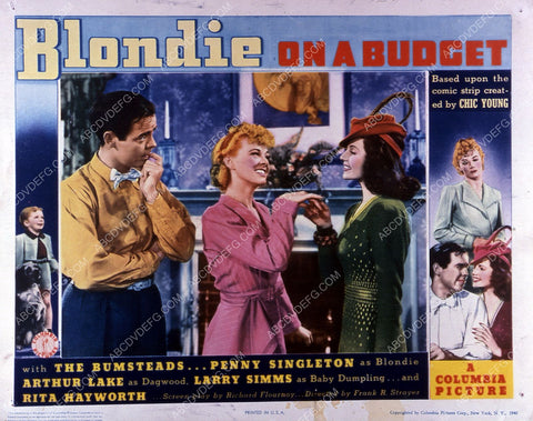 Penny Singleton Arthur Lake Rita Hayworth film Blondie on a Budget 35m-5075