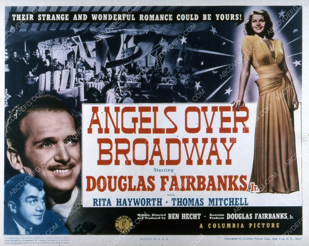 Douglas Fairbanks jr Rita Hayworth film Angels Over Broadway 35m-5094 ...