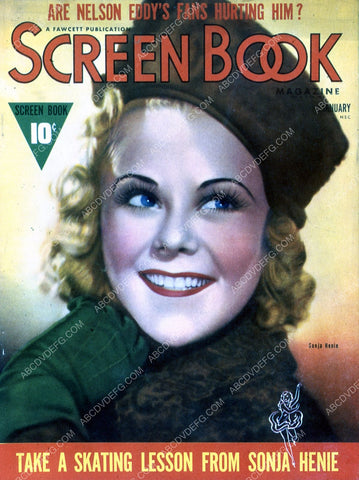 Sonja Henie Screen Book magazine cover 35m-5117