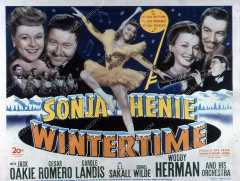 Sonja Henie Jack Oakie Cesar Romero Carole Landis film Wintertime 35m-5121