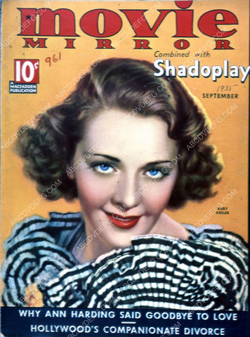 Ruby Keeler Movie Mirror magazine cover 35m-5561