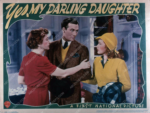 Priscilla Lane Jeffrey Lynn film Yes My Darling Daughter 35m-5776