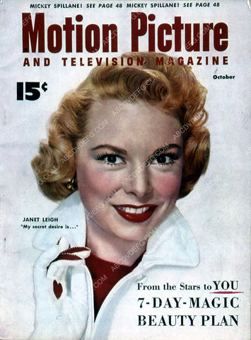 Janet Leigh Motion Picture and Television magazine cover 35m-5893