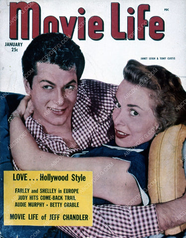 Tony Curtis Janet Leigh Movie Life magazine cover 35m-5896