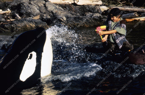 Jason James Richter w the killer whales film Free Willy 35m-6568
