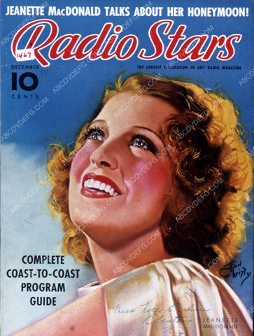 Jeanette MacDonald Radio Stars magazine cover 35m-7750