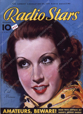 Ethel Merman Radio Stars magazine cover 35m-8023